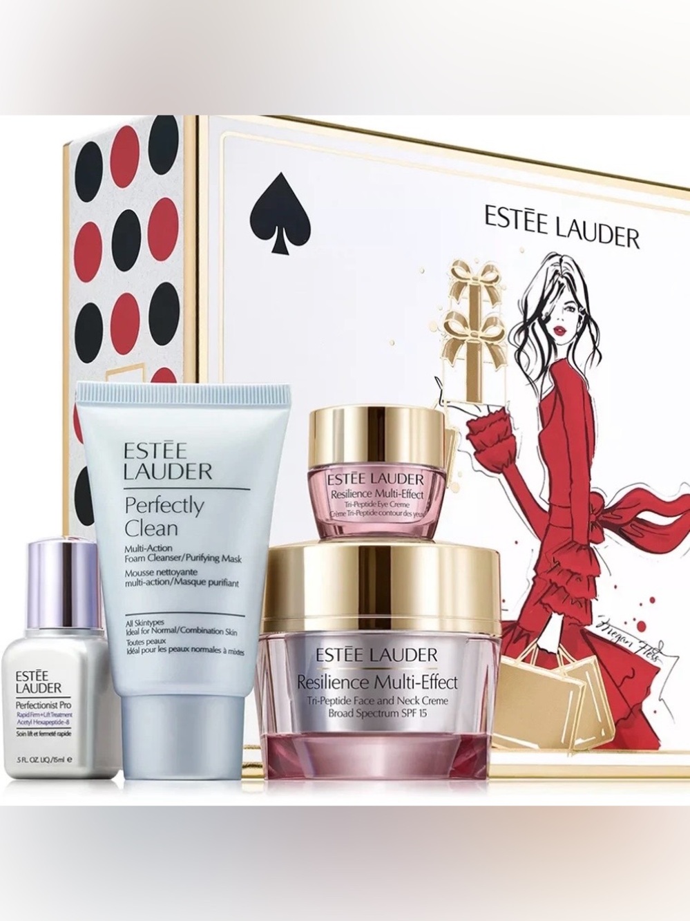 Estee Lauder Resilience Peptide, Perfectionist Pro & Perfectly Clean 4pc Set NEW